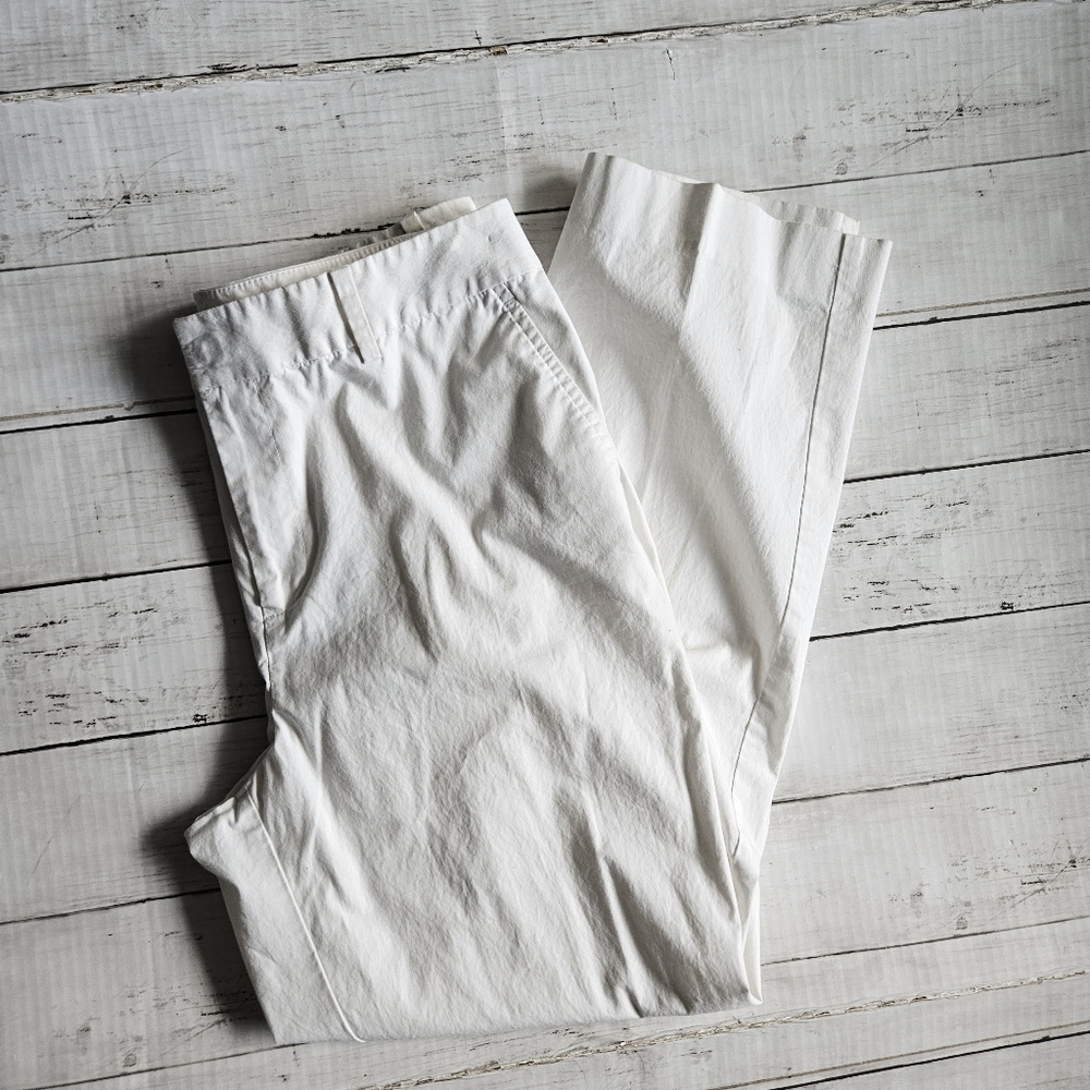 Lauren Ralph Lauren White Cotton Pants Size 8P‎